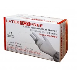 Γάντια Εξεταστικά Latex Χωρίς Πούδρα - Latex Eco Free