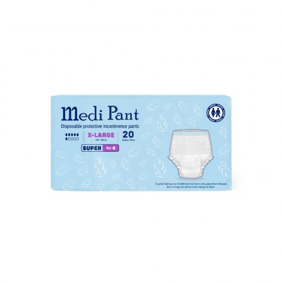 Εσώρουχο Ακράτειας Medi Pants Super No4 X-Large 20 τεμάχια Εσώρουχο Ακράτειας Medi Pants Super No4 X-Large 20 τεμάχια